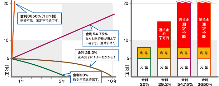 元金5万円の場合のグラフ